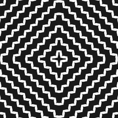 Geometric seamless pattern, ornament texture with concentric zigzag lines