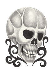 Art skull tattoo.