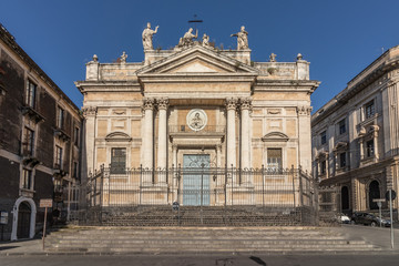 Catania (Sicily, Italy), Stesicoro square - Saint Biagio Church
