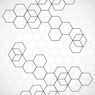 Abstract geometric background with cubes. Geometrical concept
