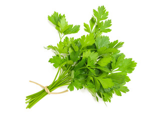 parsley bunch isolated