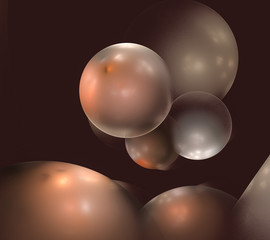 fractal bubbles of air brown chocolate