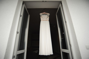 Bride wedding details - wedding dress