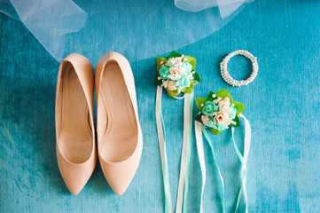 Bride wedding details - wedding shoes