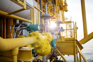 Pressure control valve in oil and gas process and controlled by Program Logic Control, PLC controller the valve and control instrument gas supply to actuator of the valve as PLC command.