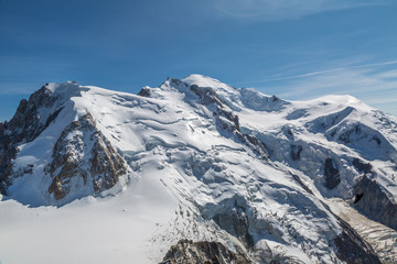 Fototapeta na wymiar Mont Blanc glaciers in summer 
