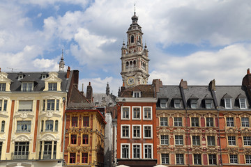 Fototapeta na wymiar Place du General de Gaulle in Lille, France