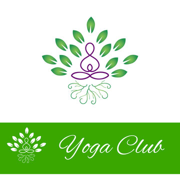 Logo yoga and meditation vector for you design.