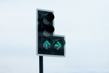 Sign traffic light green for Passable.