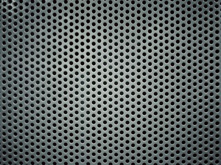 Gray perforated metal background texture