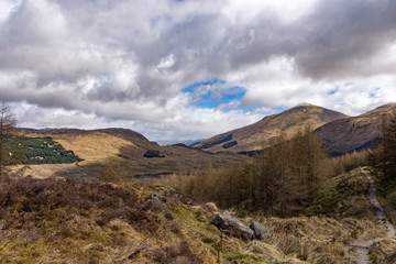 The mountain scenery along the West Highland Way Scotlands oldest long distance walking trail
