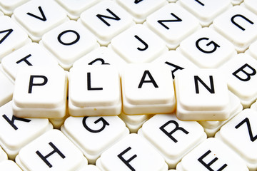 Plan text alphabet word by letters. Letter blocks crossword 