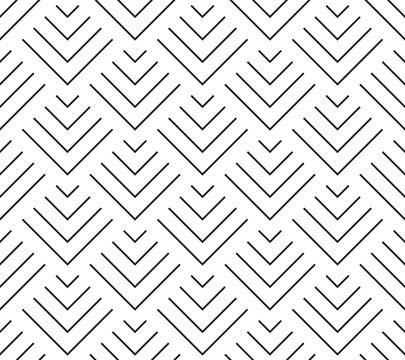 Art deco style geometric scales. Seamless vector pattern