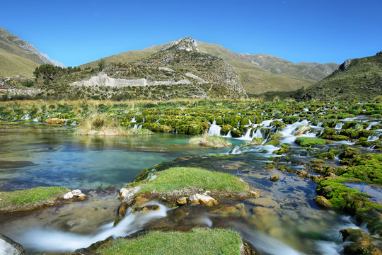 Clear waters of Ca&ntilde;ete river near Vilca village, Peru