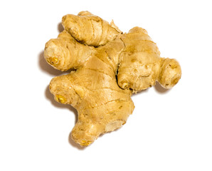 Ginger root isolated on white background