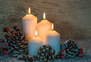 Advent Weihnachten Kerzen Flammen Kerzenschein