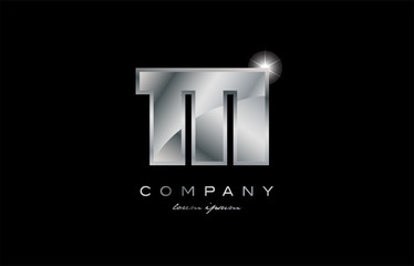 111 silver metal number company design logo