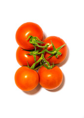 Vegetables: Tomato Isolated on White Background