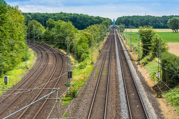 Fototapeta na wymiar Bahnlinie Worringen bis Köln 03