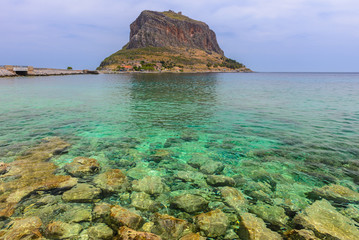Monemvasia island in Peloponnese, Greece