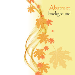 Abstract autumn background with maple leaves