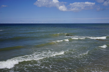 seascape on the Baltic sea on a bright Sunny day in calm
