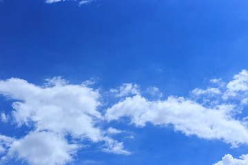 blue sky background with puffy white cloud