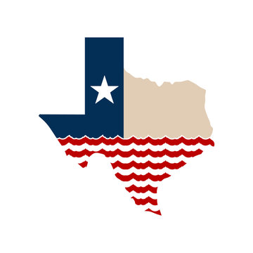 Texas Map Strong Against Adversity Logo