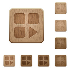 Component play wooden buttons