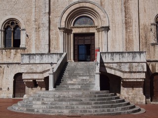 Fototapeta na wymiar Gubbio, Italy. Consoli Palace.