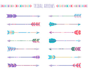 Set of arrows isolated on white background