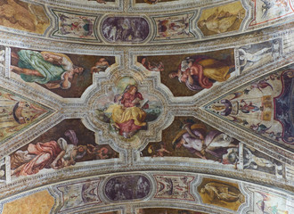 Sisto V Hall of San Lorenzo Maggiore. Naples, Italy.