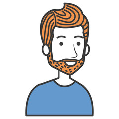 young man avatar character vector illustration design