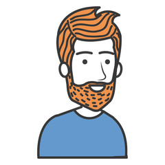 young man avatar character vector illustration design
