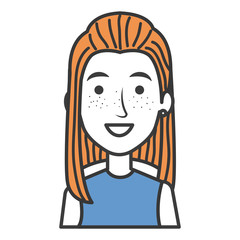 beautiful woman avatar character vector illustration design
