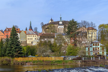 Fototapeta na wymiar View of Loket city, Czech republic