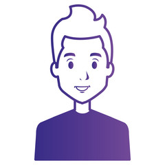 young man avatar character vector illustration design