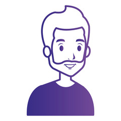 young man avatar character vector illustration design