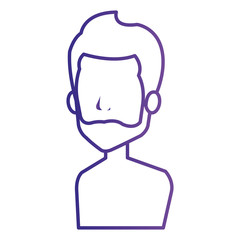 young man shirtless avatar character vector illustration design