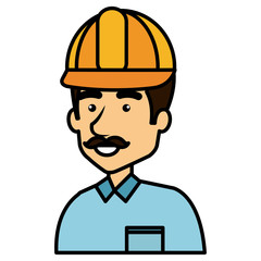 repairman builder avatar character vector illustration design