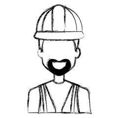 repairman builder avatar character vector illustration design