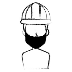 repairman builder shirtless avatar character vector illustration design