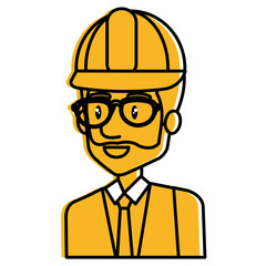 elegant engineer avatar character vector illustration design