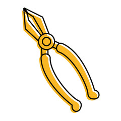pliers tool isolated icon vector illustration design