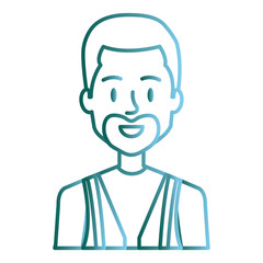 young man avatar character vector illustration design