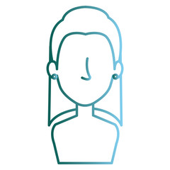 beautiful woman shirtless avatar character vector illustration design