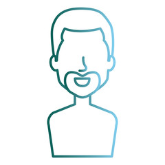 young man shirtless avatar character vector illustration design