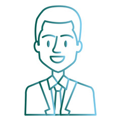 elegant businessman avatar character vector illustration design