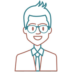 elegant businessman avatar character vector illustration design