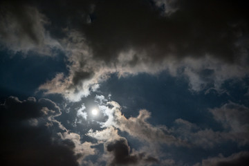 Moon and clouds